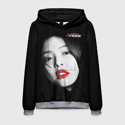 Толстовка-худи мужская Blackpink Jennie Red lips, цвет: 3D-меланж