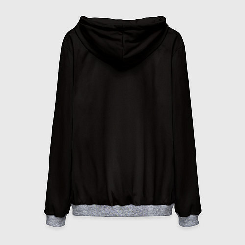 Мужская толстовка Череп - потекшие краски / 3D-Меланж – фото 2