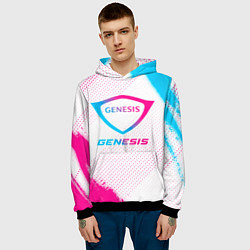 Толстовка-худи мужская Genesis neon gradient style, цвет: 3D-черный — фото 2