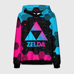 Толстовка-худи мужская Zelda - neon gradient, цвет: 3D-черный