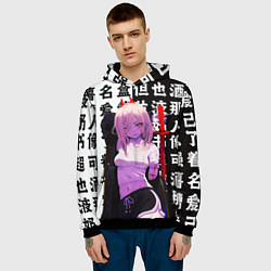 Толстовка-худи мужская Пауэр демон - Человек бензопила, цвет: 3D-черный — фото 2