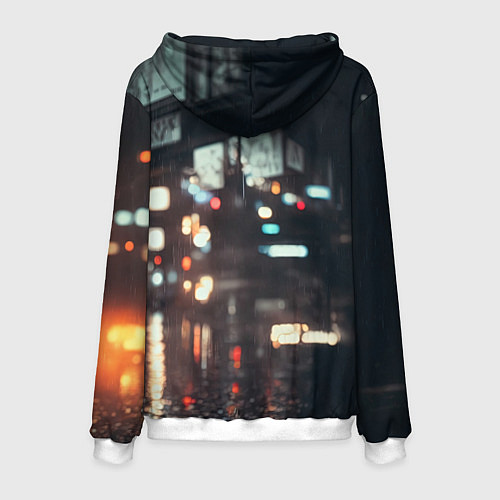 Мужская толстовка Футуристический самурай / 3D-Белый – фото 2