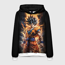 Толстовка-худи мужская Сон гоку - драгонболл, цвет: 3D-белый