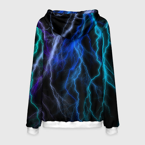 Мужская толстовка Мистер Бист - молнии / 3D-Белый – фото 2