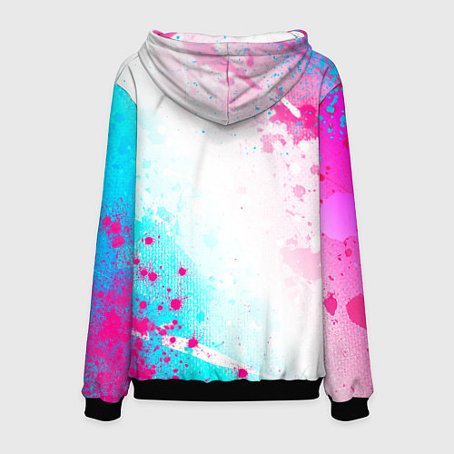 Мужская толстовка One Piece neon gradient style: надпись, символ / 3D-Черный – фото 2