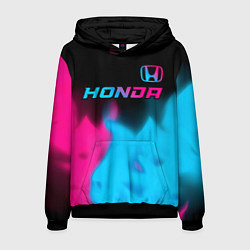 Мужская толстовка Honda - neon gradient: символ сверху