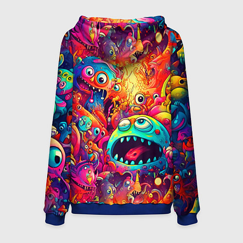 Мужская толстовка Кислотные чудики / 3D-Синий – фото 2
