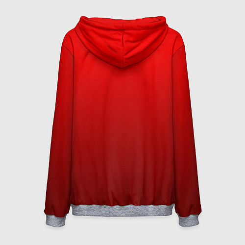 Мужская толстовка Градиент красный тёмный / 3D-Меланж – фото 2