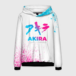 Толстовка-худи мужская Akira neon gradient style, цвет: 3D-черный