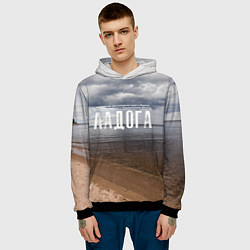 Толстовка-худи мужская Ладога, цвет: 3D-черный — фото 2