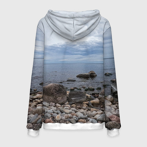 Мужская толстовка Ладожское озеро / 3D-Белый – фото 2