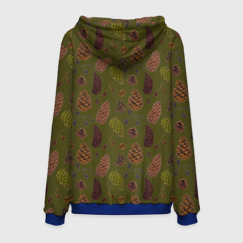 Мужская толстовка Шишки разные / 3D-Синий – фото 2