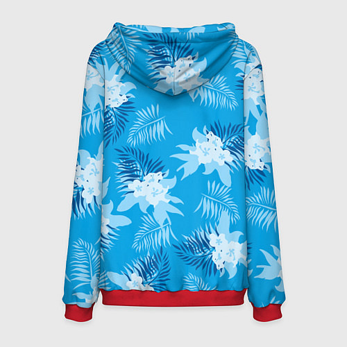 Мужская толстовка Цветочный паттерн - GTA vice city / 3D-Красный – фото 2