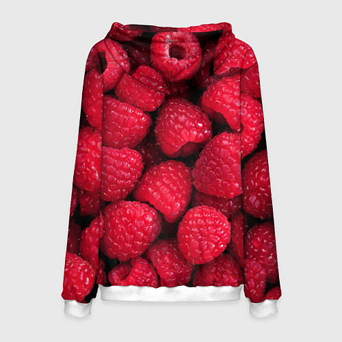 Мужская толстовка Малина - паттерн / 3D-Белый – фото 2