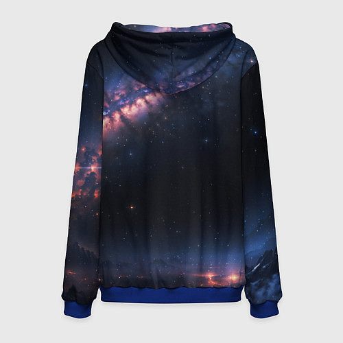 Мужская толстовка Млечный путь в звездном небе / 3D-Синий – фото 2