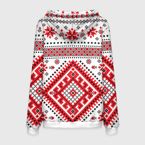 Мужская толстовка Удмуртская роспись / 3D-Белый – фото 2