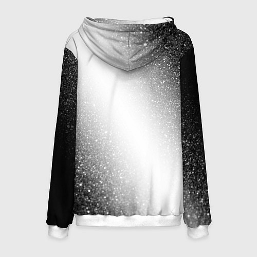 Мужская толстовка Arctic Monkeys glitch на светлом фоне: надпись, си / 3D-Белый – фото 2