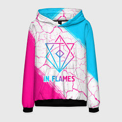 Толстовка-худи мужская In Flames neon gradient style, цвет: 3D-черный