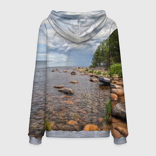Мужская толстовка Название озер России / 3D-Меланж – фото 2