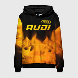 Мужская толстовка Audi - gold gradient: символ сверху