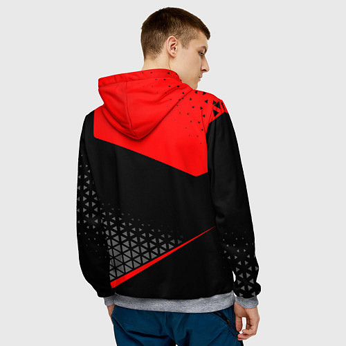 Мужская толстовка Lexus - red sportwear / 3D-Меланж – фото 4