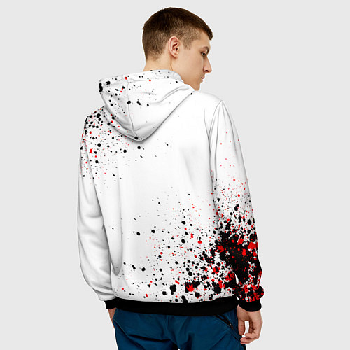 Мужская толстовка Два самурая / 3D-Черный – фото 4