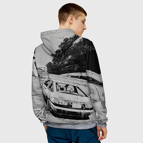 Мужская толстовка Тойота ae 86 - Инициал ди / 3D-Меланж – фото 4