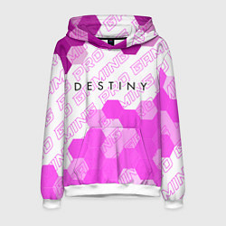 Толстовка-худи мужская Destiny pro gaming: символ сверху, цвет: 3D-белый