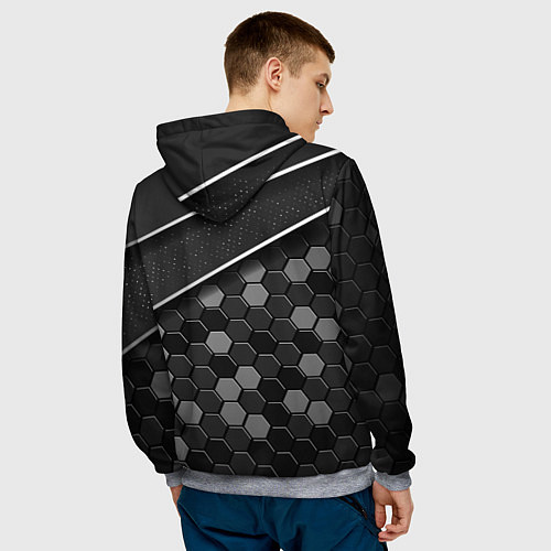 Мужская толстовка Infiniti - черный металл / 3D-Меланж – фото 4