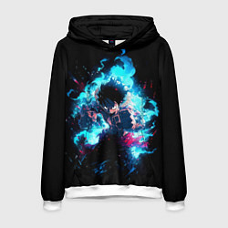 Толстовка-худи мужская Луффи в ярости, цвет: 3D-белый