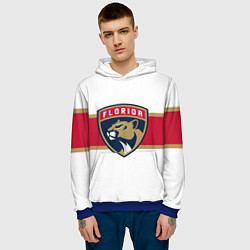 Толстовка-худи мужская Florida panthers - uniform - hockey, цвет: 3D-синий — фото 2