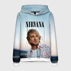 Толстовка-худи мужская Тру фанат Nirvana, цвет: 3D-белый