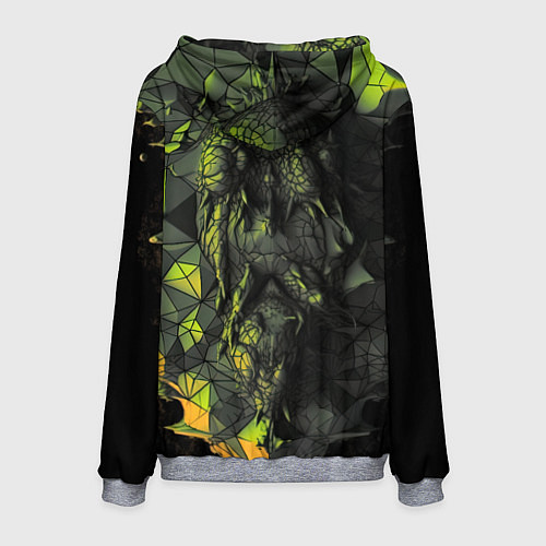 Мужская толстовка Зеленая абстрактная текстура / 3D-Меланж – фото 2