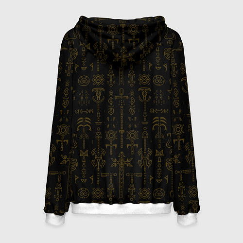 Мужская толстовка Языческий скандинавский медведь / 3D-Белый – фото 2