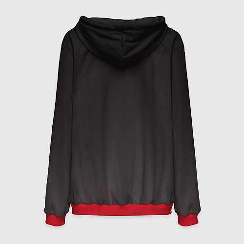 Мужская толстовка Белый медвежонок / 3D-Красный – фото 2