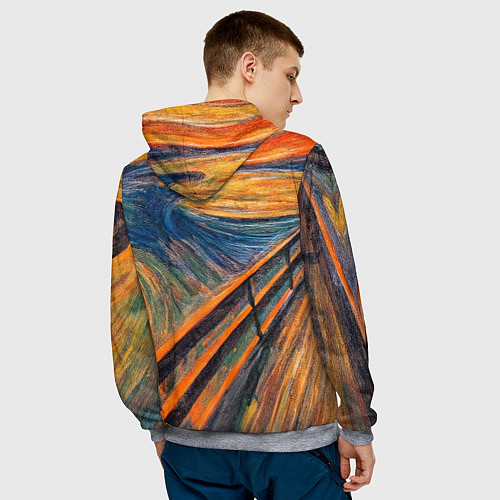 Мужская толстовка Крик хомяка / 3D-Меланж – фото 4