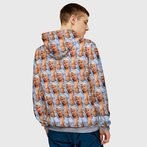 Мужская толстовка Паттерн - Райан Гослинг / 3D-Меланж – фото 4