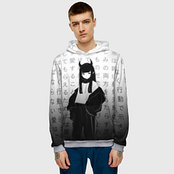 Толстовка-худи мужская Потеряйся, цвет: 3D-меланж — фото 2