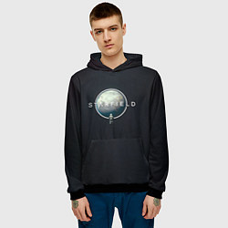 Толстовка-худи мужская Starfield lost in spaсe, цвет: 3D-черный — фото 2