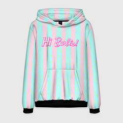 Толстовка-худи мужская Hi Barbie - фраза и костюм Кена, цвет: 3D-черный