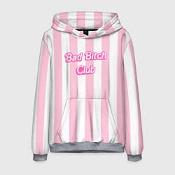 Толстовка-худи мужская Bad Bitch Club - barbie style, цвет: 3D-меланж
