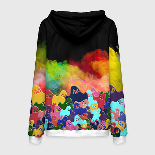 Мужская толстовка Приведения из дыма / 3D-Белый – фото 2