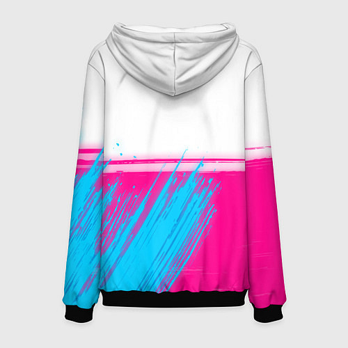 Мужская толстовка Arctic Monkeys neon gradient style: символ сверху / 3D-Черный – фото 2