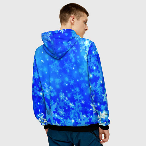 Мужская толстовка Красивая русская снегурочка / 3D-Черный – фото 4