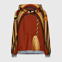Толстовка-худи мужская Древесные изгибы, цвет: 3D-меланж