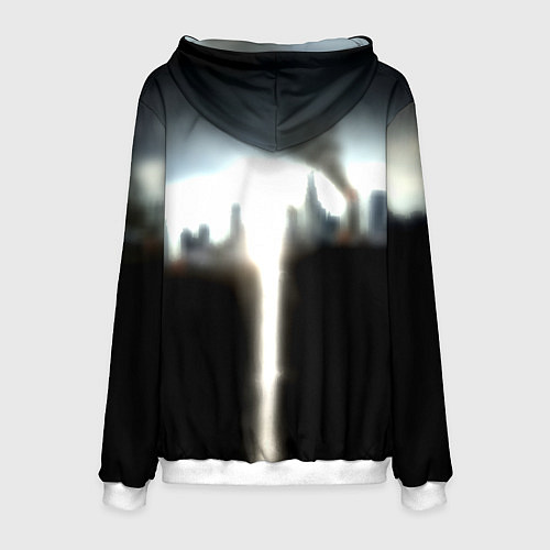 Мужская толстовка Raccoon city / 3D-Белый – фото 2