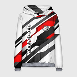Толстовка-худи мужская Honda - red and white, цвет: 3D-меланж