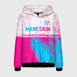 Мужская толстовка Maneskin neon gradient style: символ сверху