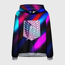 Мужская толстовка Attack on Titan stripes neon