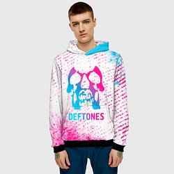 Толстовка-худи мужская Deftones neon gradient style, цвет: 3D-черный — фото 2